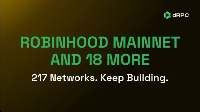 Robinhood Mainnet and 18 More Networks Now Live on dRPC NodeCloud