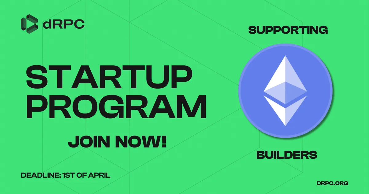 dRPC Startup Program: Supporting Ethereum Devs