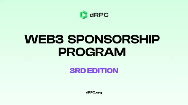 dRPC Web3 Sponsorship Program: 3rd Edition