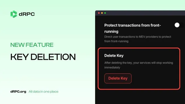 New Product Feature: Key Deletion