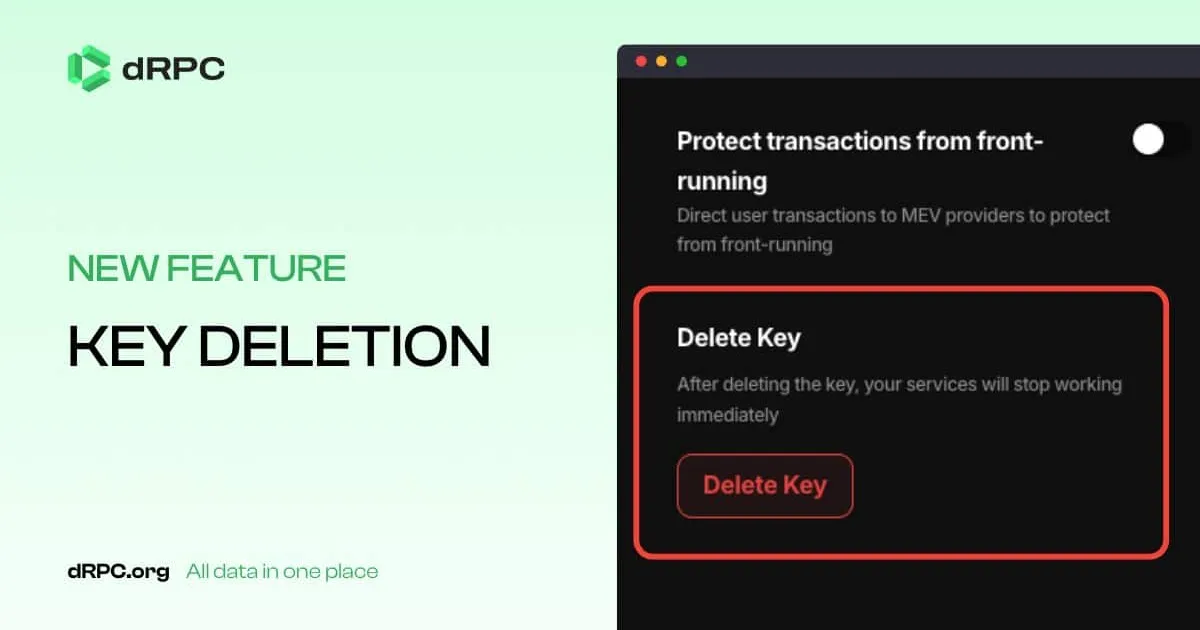 New Product Feature: Key Deletion