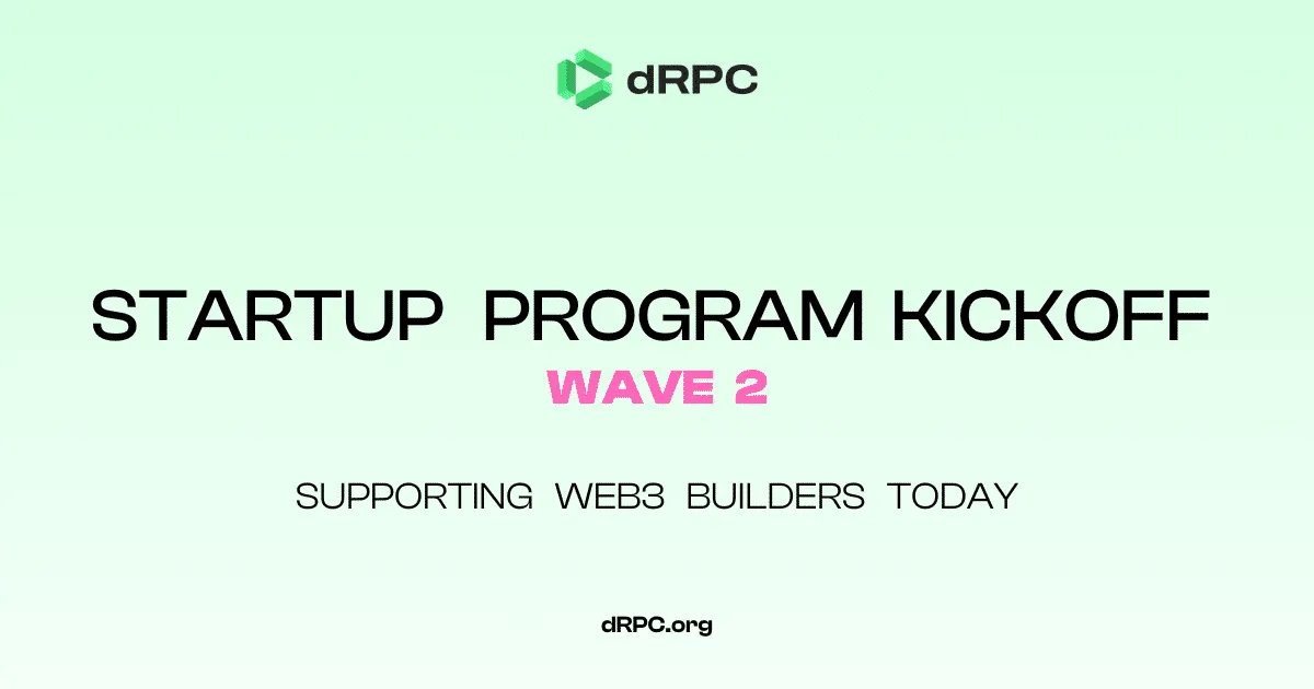 dRPC Startup Sponsorship Program Kick-off (Wave 2)