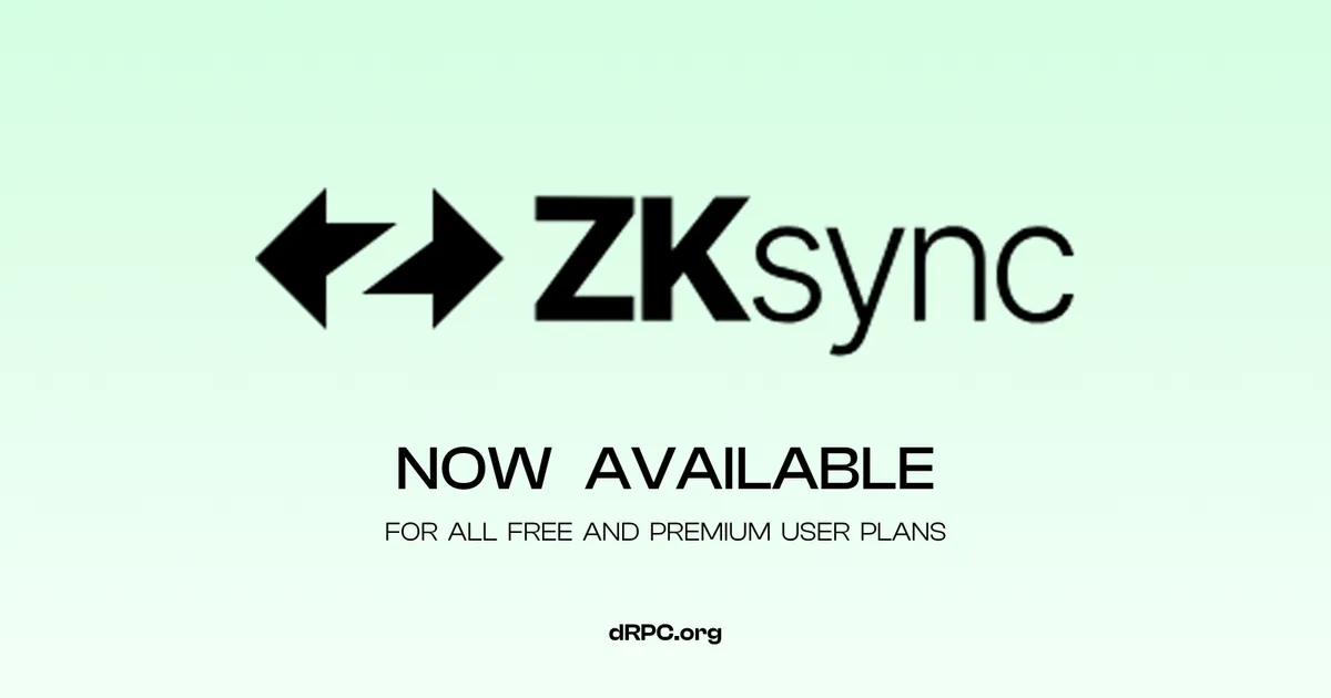dRPC Adds Support for zkSync Era RPC